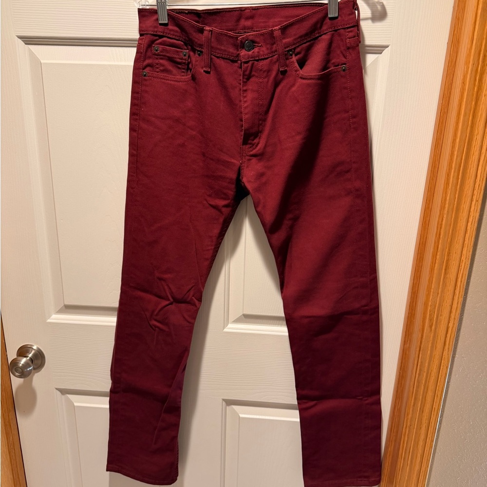 Levi's Men's Deep Red  513s Straight Jeans